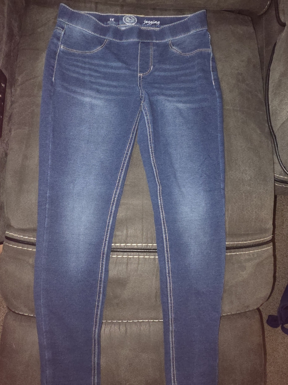 SO Dark Blue Girl's Jeggings - Stretch Skinny Pull-On Sz 16